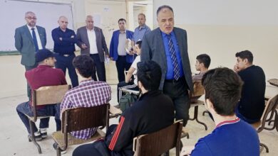 العبيدات يتفقد مدارس الأشرفية الثانوية