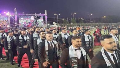 عرس دورا الجماعي بمشاركة 88 عريسًا وعروسًا في الخليل