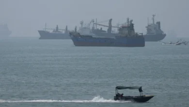 استهداف سفينة في مضيق هرمز اليوم واندلاع حريق على متنها