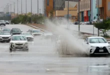 أمطار غزيرة وسيول في السعودية اليوم