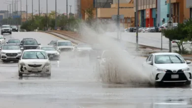 أمطار غزيرة وسيول في السعودية اليوم