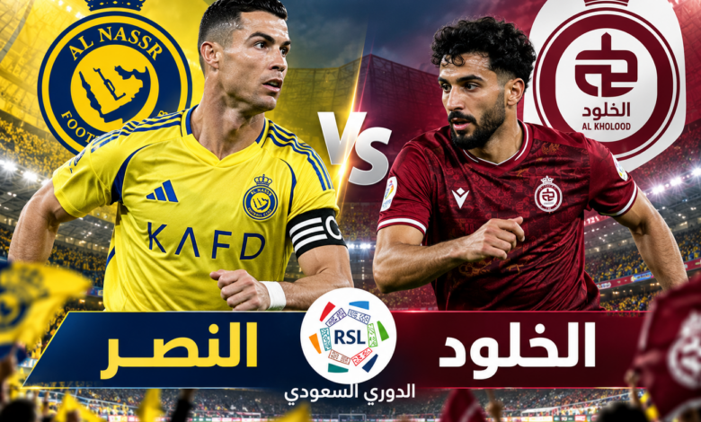 مباراة النصر والخلود في الدوري السعودي لكرة القدم