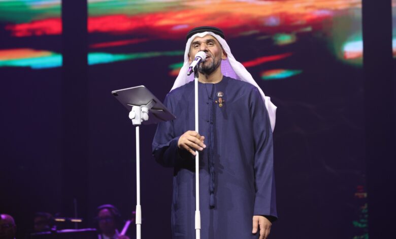 حسين الجسمي خلال حفله في أرينا الكويت ضمن مهرجان ليلة عمر
