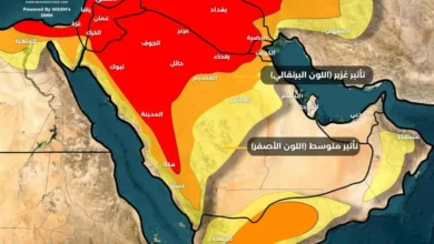 اضطراب جوي مرتقب وأمطار غزيرة محتملة في السعودية وبلاد الشام والعراق