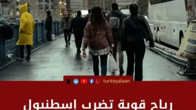 رياح شديدة تضرب شوارع إسطنبول التركية وسط تحذيرات من الأحوال الجوية