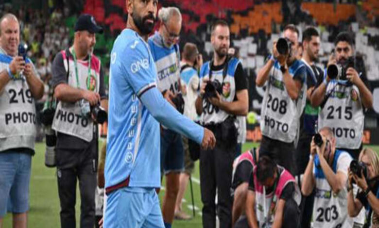 محمد صلاح بقميص طرابزون سبور خلال منافسات الدوري التركي لكرة القدم