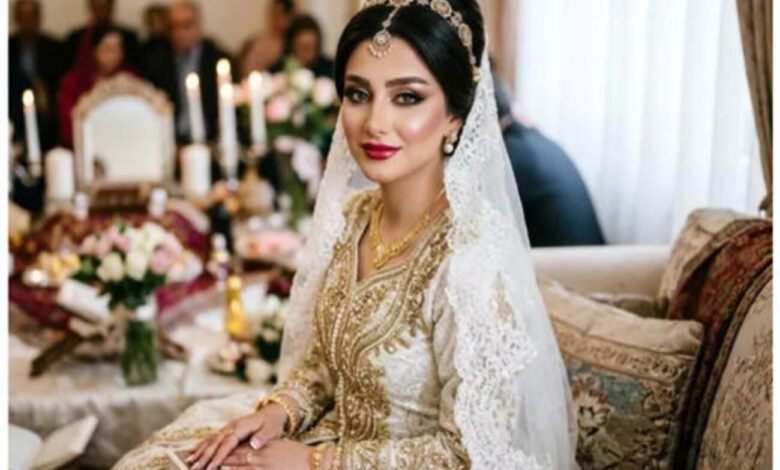 إطلالة مكياج العروس الإيرانية بالكحل الأسود والشفاه الملكية